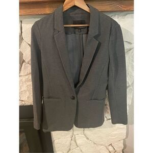 Banana Republic Womens Charcoal Grey Notched Lapel Single Button Blazer Size 2